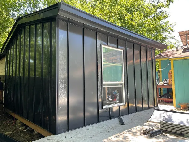 Black standing seam metal wall panels for Metal Roof Installation in Maumee